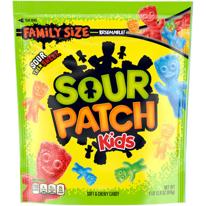 SOUR PATCH KIDS Soft & Chewy Candy, Family Size, Bulk Candy, 4 - 1.8 lb Bags