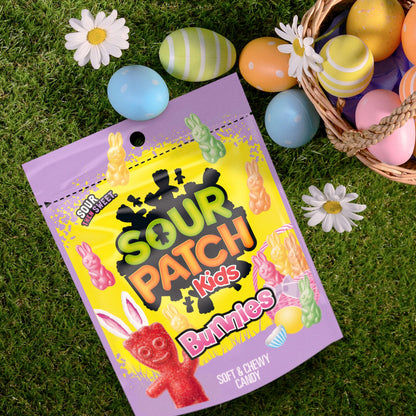 SOUR PATCH KIDS Bunnies Soft & Chewy Easter Candy, Bulk Candy, 12 - 10 oz Bags