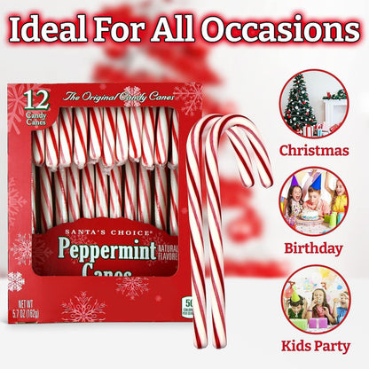 Brach's 12 Peppermint Candy Canes, 12 Count (Pack of 3)