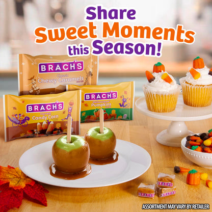 Brach's Classic Chewy Caramels, Halloween Candy, Classic Fall Treats, Baking Caramels, 10 Ounce Bag