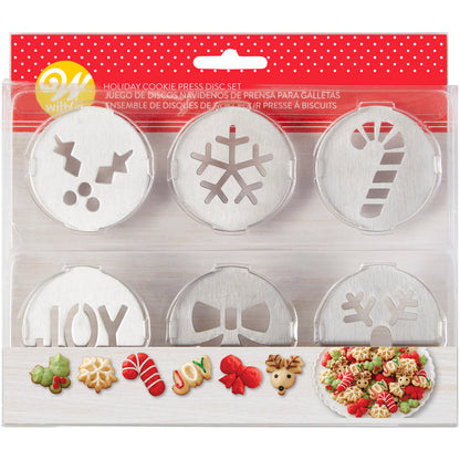 Wilton 6-Piece Fit Right Holiday Cookie Disc Set