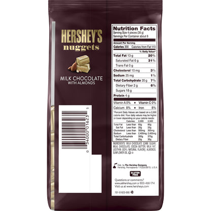HERSHEY'S Nuggets Chocolate Candy with Almonds, 10.56 Ounce