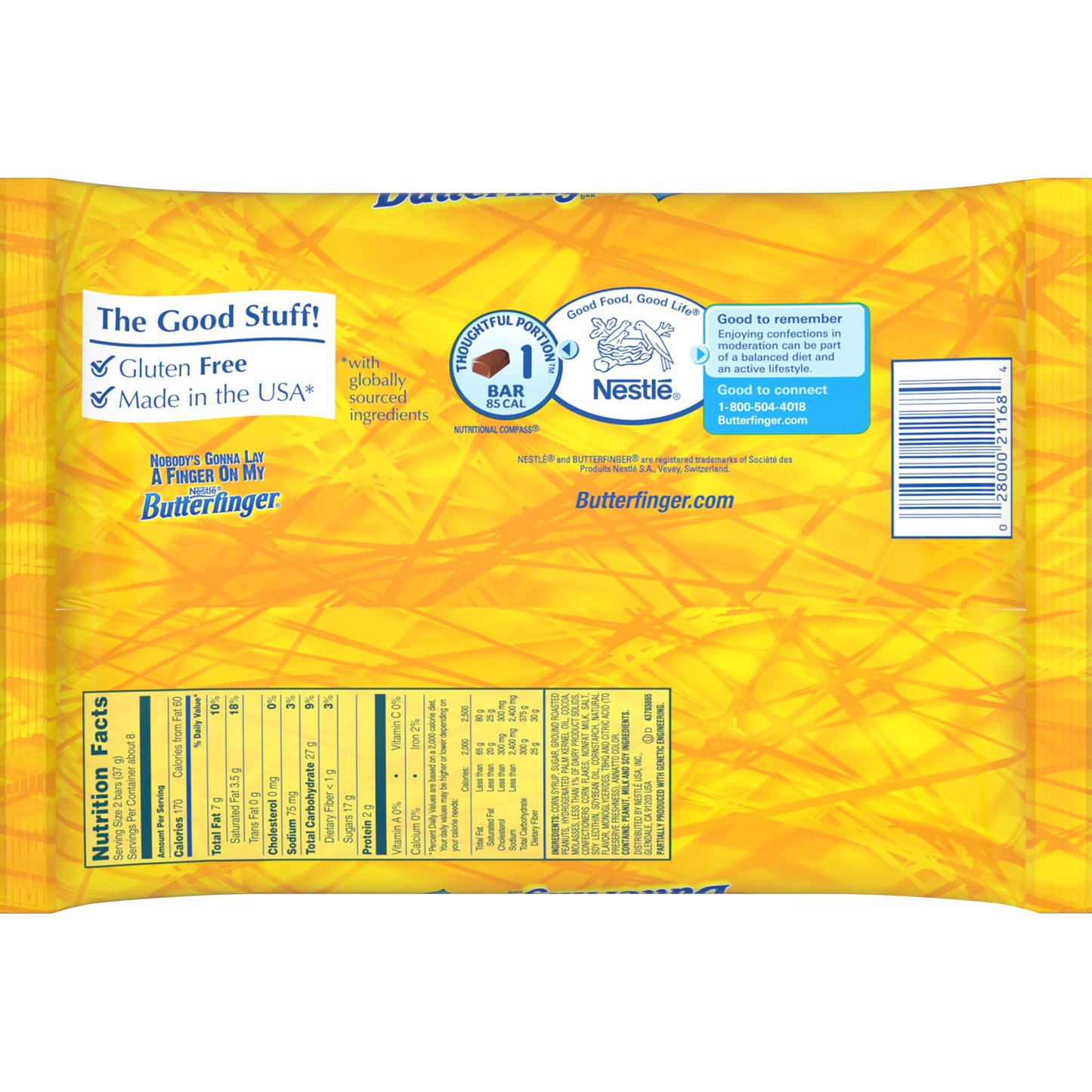 Butterfinger Chocolate Bars, Fun Size, 11.5 oz