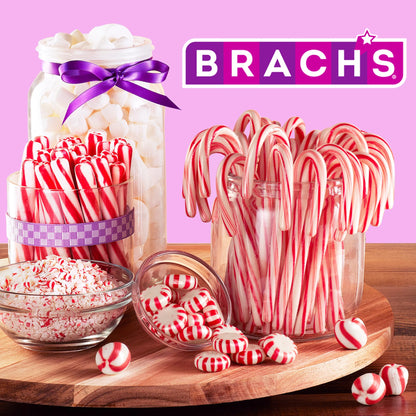Brach's Bobs Sweet Stripes Soft Peppermint Candy, 160 Individually-Wrapped Pieces, 28 Ounce Jar