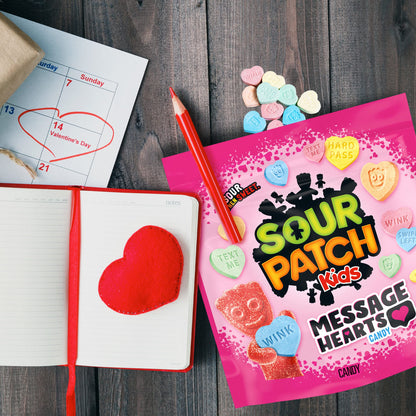 SOUR PATCH KIDS Message Hearts Valentines Day Candy, 13.01 oz