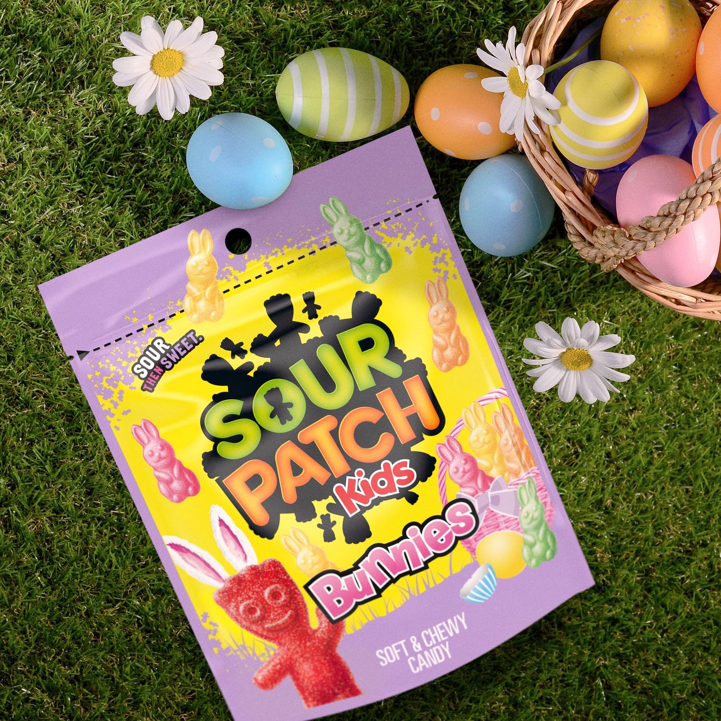 SOUR PATCH KIDS Bunnies Soft & Chewy Easter Candy, 10 oz