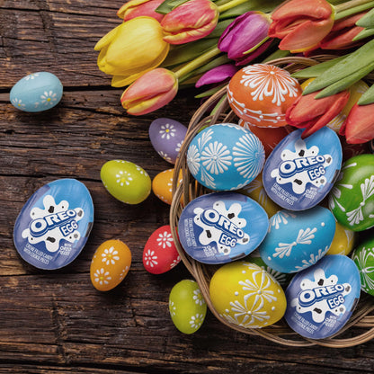 OREO Creme Filled Chocolate Candy Easter Egg, Bulk Easter Candy, 48 - 1.09 oz Eggs
