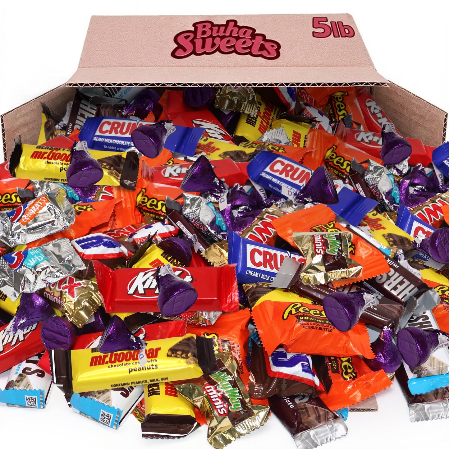 Bulk Chocolate Candy Variety Mix - 5 Pound Assorted Individually Wrapped Chocolate Candies for Parties, Office Candy Bowls, Pinata Fillers, & Treats - Approx 250 Pieces