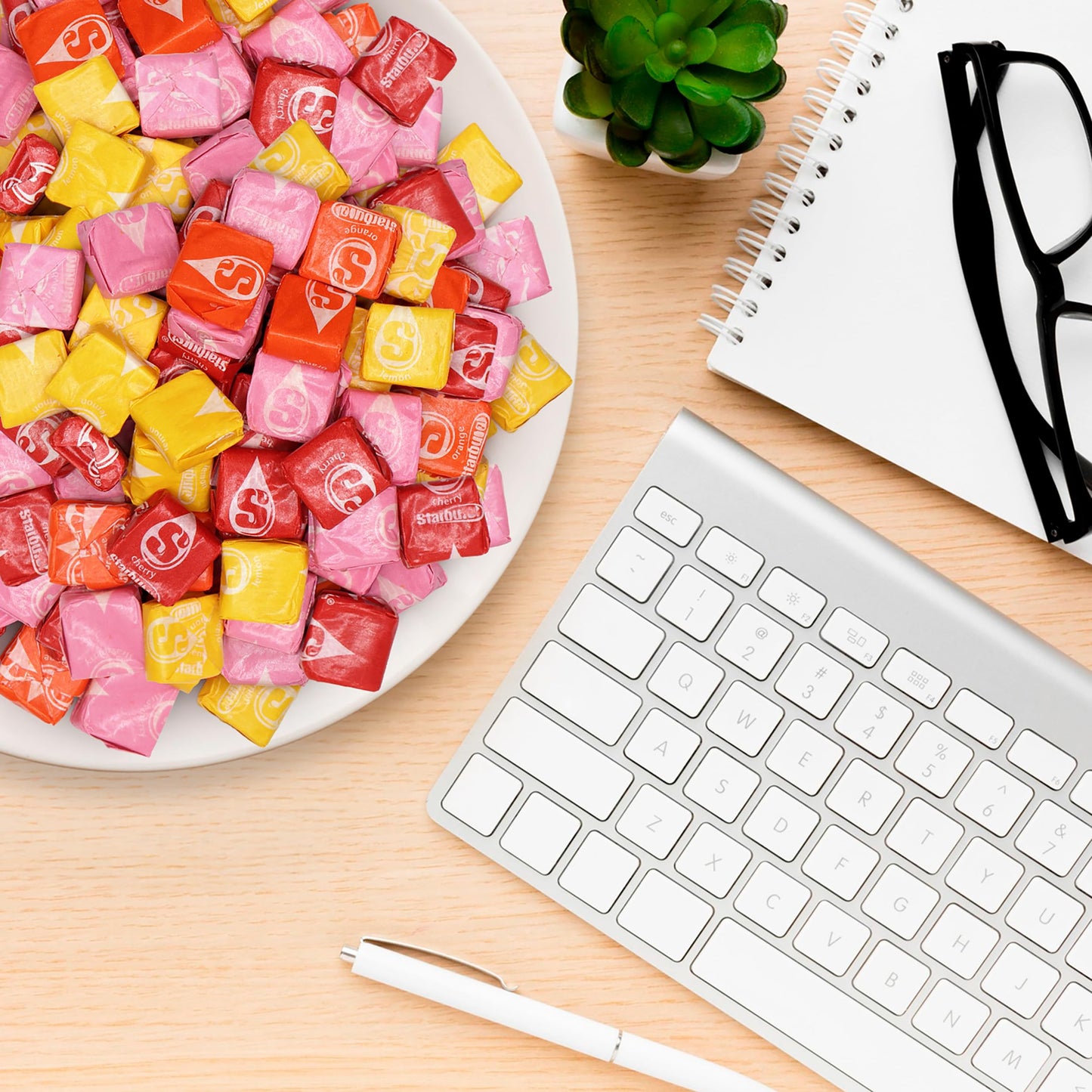 Bulk Taffy Candy 1 Pound Individually Wrapped Soft & Chewy Taffy Fruity Candy For Baby Shower, Birthday Party Favors & Pinatas & Treats