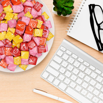 Bulk Taffy Candy 1 Pound Individually Wrapped Soft & Chewy Taffy Fruity Candy For Baby Shower, Birthday Party Favors & Pinatas & Treats