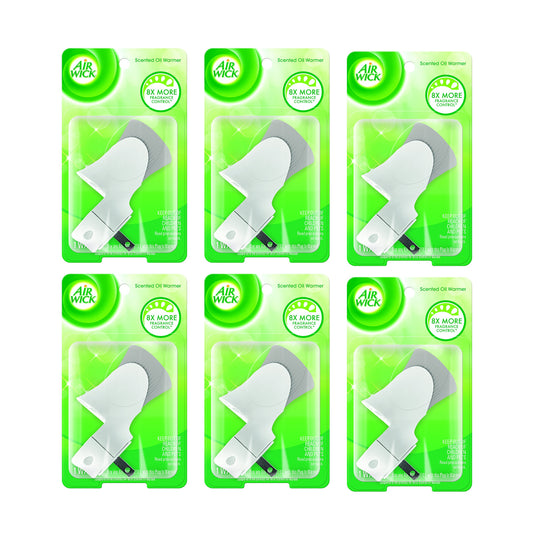Air Wick Scented Oil Warmer Plugin Air Freshener, White, 6ct