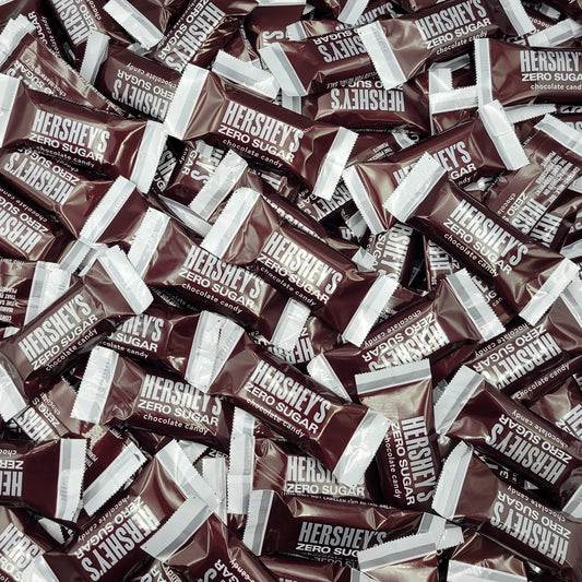 Hersheys Zero Sugar Chocolate Candy Miniature Bars â€“Sugar Free Chocolate Candy Individually Wrapped â€“ Bulk Pack 2 Pound (Pack of 1)